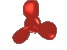 Red Glass Spinning Propeller